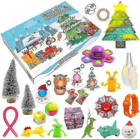 Juleadventskalender Gave Fidget Toys Stress Relief Fidget Toy Blind Box Barn