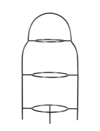 house doctor | Plate Stand, Hdsana, Silver Finish | 24.7X17.5X47CM