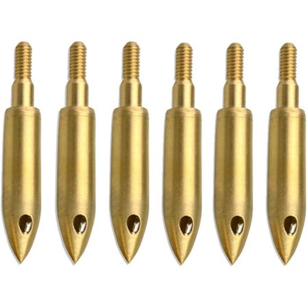 stk 125 Grain Kobber Bue Fløjtespidser Signal Pile Spidser Bueskydning Fløjte Pile Spidser til Armbrøst og Compound Bue