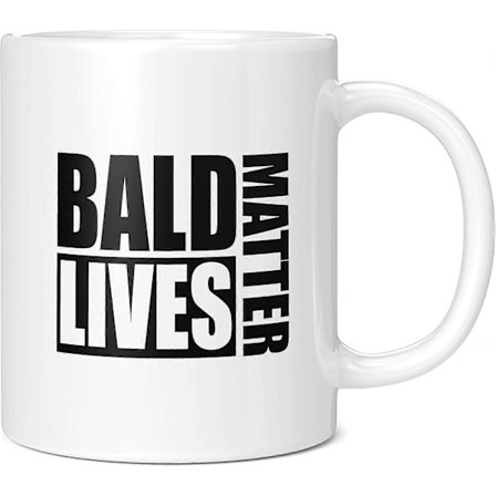 Kopp Monster - Bald Lives Matter, Bursdags- eller Farsdagsgave - Keramisk Kaffekopp, 11oz Kopp