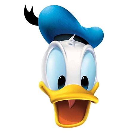 Donald Duck Kortsmaske til Fastelavn