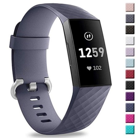 Lämplig för Fitbit charge 4 / Fitbit charge 3 / charge 3 se ersättningsarmband, smartklocka armband(Rock cyan-S)