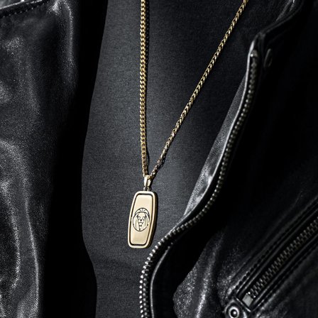 Icarus Gael Gold-tone Dog Tag Necklace for Men - Dog tags