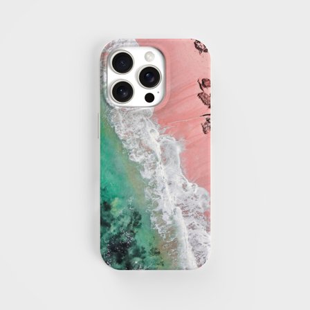 Eco-Friendly PLNTPRTCT Phone Case Teal Blush, Made with Plants, iPhone 16 Pro