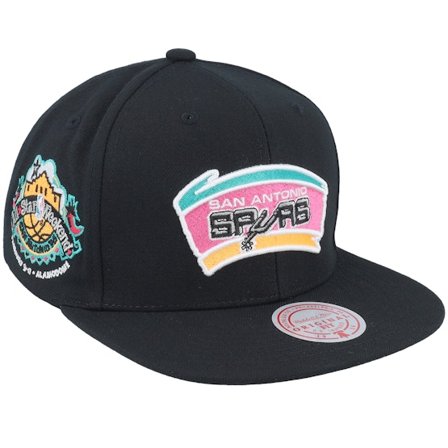 Mitchell & Ness - San Antonio Spurs Neon Tropical Hwc Black Snapback Snapback Black Cap - NBA @ Hatstore