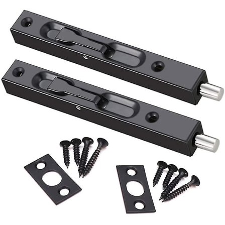 2 stk 6 tommers skjulte skyvebolt låser for franske dører, Compos