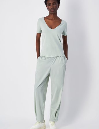 Champion Woven Straight Hem Pants - Green - XS