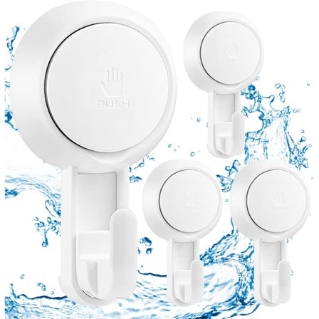 Sæt med 4 kraftige vægsugkopper, 5 kg, sugekopkrog Ba