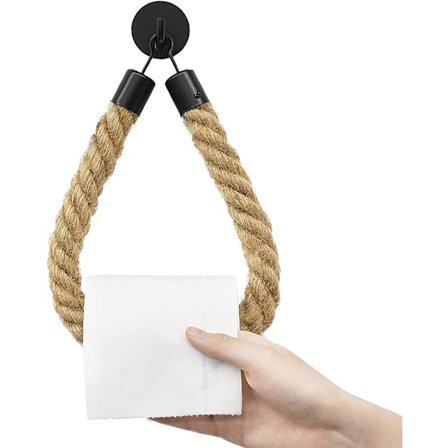 Toalettpappershållare utan borrning, vintage toalettpappershållare, väggmonterad