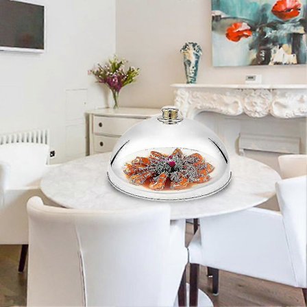 Rustfrit stål kuppelformet madklokke bord madklokke vestlig restaurant klokke Teppanyaki Dis