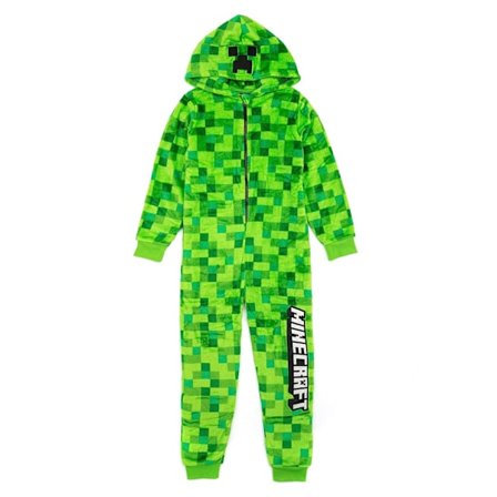 Minecraft Pojkars Creeper Pixel Bodysuit 11-12 År Grön