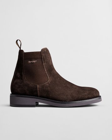 GANT Herren Prepdale Chelsea Boot aus Veloursleder (44) Braun