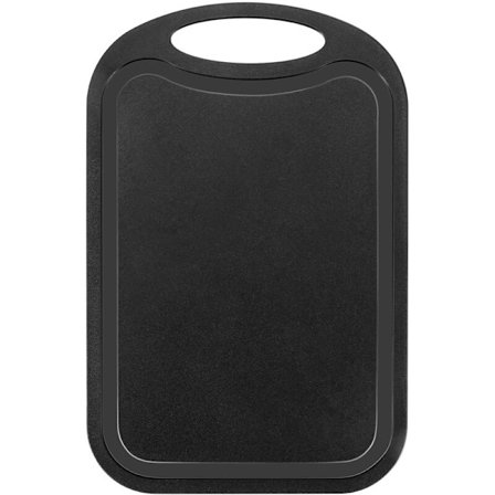 Plastik skærebræt kød grøntsager skærebræt anti-overflow anti-slip med skærebræt med hængende hul sort