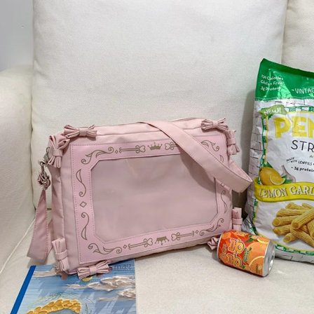 Söt Ita Dock Axelväska för Kawaii Flickor Student Stor Kapacitet Axelväska Söt Tonåring Rese Journal Väska Handväska~08006