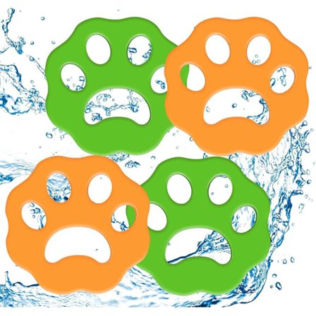 Fjerner for kjæledyrhår til vask, 4 stk. vaskemaskin for kjæledyrhår, gjenbrukbar vaskemaskin for hår, fjerner for hundehår, fjerner for kjæledyrpels