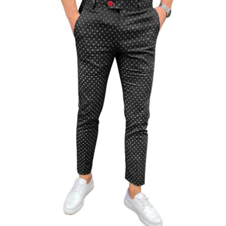 Business Dot Raka Byxor För Män Black 2xl