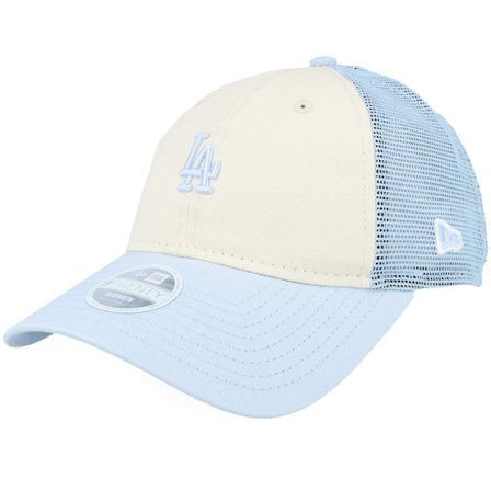 New Era - Los Angeles Dodgers Womens 9TWENTY White/Light Blue Trucker Trucker White Cap - MLB @ Hatstore