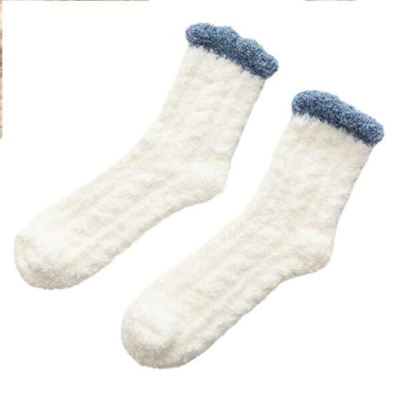 Lurviga Raggsockor - Plysch Varm Fleece Vit