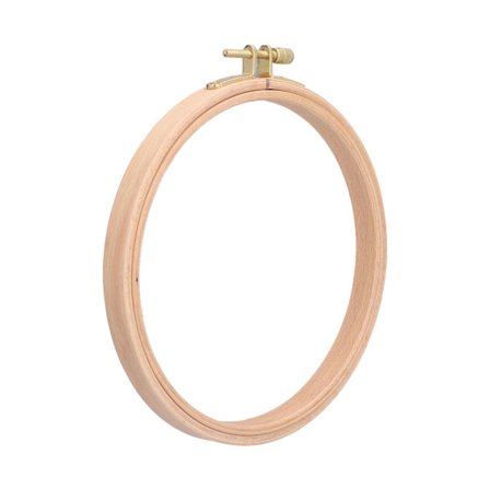 Broderiramme i tre rund, multifunksjonell, tykk broderingramme for broderi, korssting og sying