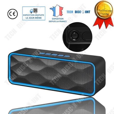 Bluetooth-högtalare - TD - Bärbar - 1500mAh - 10h Autonomi - Svart