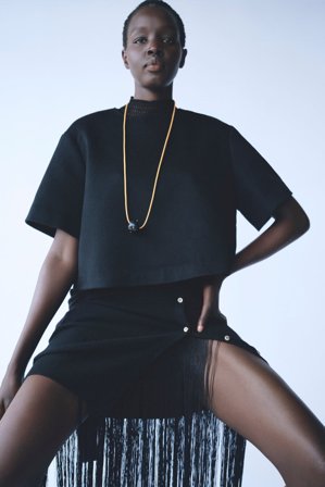 Soft Goat - Woven Top - Kashmirtröja dam - S - Black