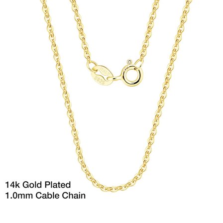 925 Silver Basic Kedjehalsband Dam Halskedja 45cm Kabelkedja Halsband 18K Guld Smycken Grossist DSC06-18K