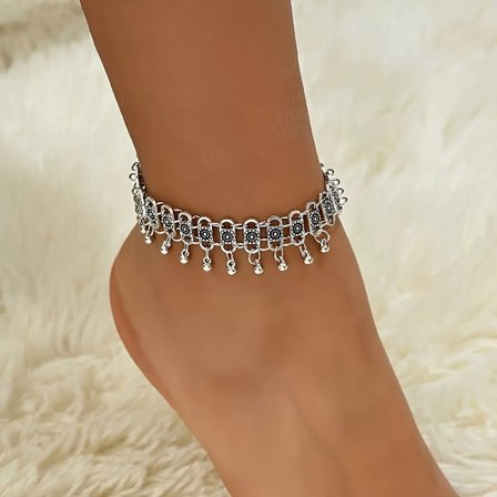 1kpl Etninen Ranta Retro Kaiverrettu Sinkkiseos Riipus Helmi Tupsu Nilkkakoru | Vintage Heimo Design, Pinnoitettu K, Sopii Päivittäiseen ja Loma 