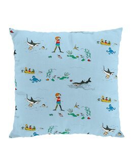 Kuddfodral Pippi i söderhavet Blå - Arvidssons Textil