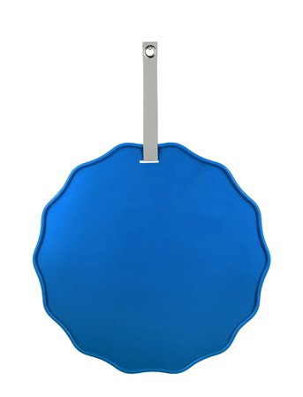 present time | Memo Board Funky Wave Bright Blue, Incl. 5 White Magnets, Pu Strap | Ø:51CM