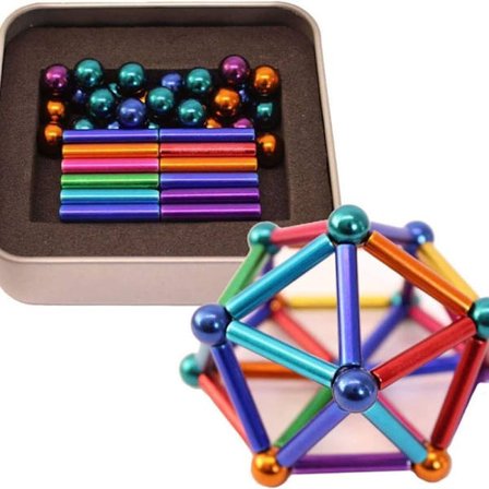 36 Root Magnetisk Stång 27 Magnetisk Kula Byggklossar Kub Bygg Leksaker
