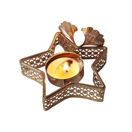 Metall Pentagram Ljusstake Prydnad Ljusstake För Matsal