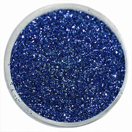Negleglitter - Finkornet - Mellemblå - 8ml - Glitter