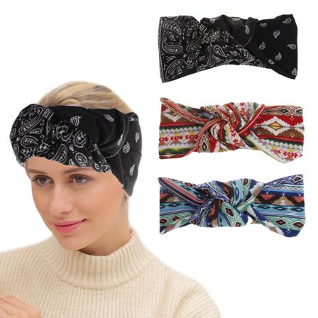 Boho Hodebånd Leopard Hårbånd Knutet Turban Hodebånd