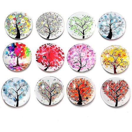 12 stk Kjøleskapsmagneter Glass Kjøleskapsmagneter Kjøleskapsdekaler Kjøleskapsmagneter Kontormagneter Whiteboardmagneter For Kjøkken Hjem Kontor