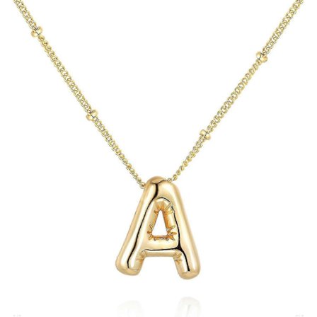 Boble Bokstav Halskjede Ballong Initial Halskjede For Kvinner Jenter Fint Alfabet Anheng 14k Gullbelagt Puffete Navn Personlige Smykker Gave A_tfrf