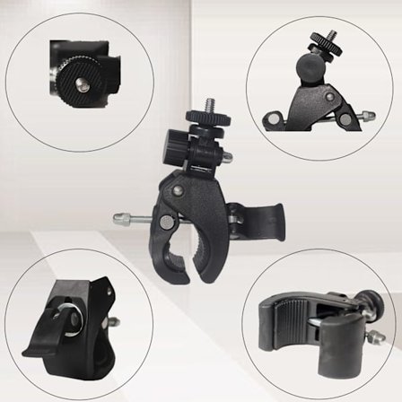 Actionkamerafeste for sykkel og motorsykkel, sterk sykkelklemme