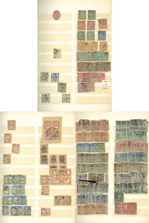 Italien - Dubletsamling i 1 indstiksbog - Stemplet