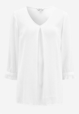 Cellbes of Sweden - Tunika med crepe kvalitet i offwhite til damer i størrelse 50/52