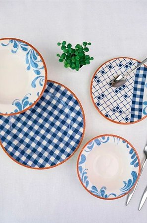 Hermia - Middagssett (24 deler) Potika - Flerfarget - Servise sett - Fra Homeroom