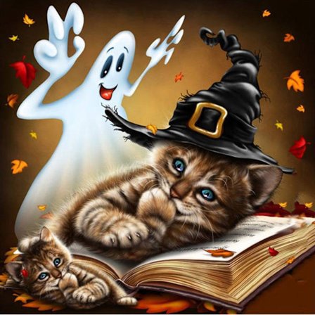 30x40cm 5D DIY Diamantmaleri Full,Chaton#Q,DIY Diamant Rhinest