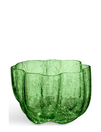 Crackle Ljuslykta Mörkgrön 58Mm Green Kosta Boda