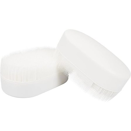 Mjuk rengöringsborste - för fläckar, kläder, skor - skonsam skrubborste med bekvämt grepp - 2-pack