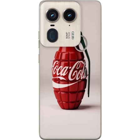 Kompatibelt Mobildeksel til Motorola Motorola Edge 50 Ultra Kunstnerisk illustrasjon av Coca Cola granateple i rødt og grønt, pop art inspirert moti