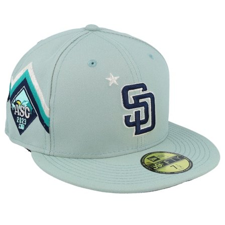New Era - MLB Green fitted Czapka Z Daszkiem - San Diego Padres 59FIFTY MLB ASG 23 Workout & Game Mint Fitted @ Hatstore