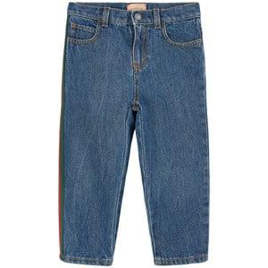 Kids - Gucci Blue Stripe Detail Jeans 36 Months - Bottoms - 36 months - Blue