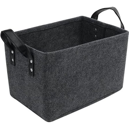 1 stk Filt Opbevaringskurv, Sort Opbevaringskurv, Sort Opbevaring