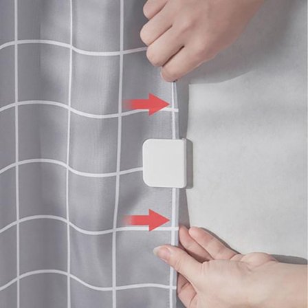 2 stk Dusjgardinklemmer Anti-sprutsøl Dropp Vann