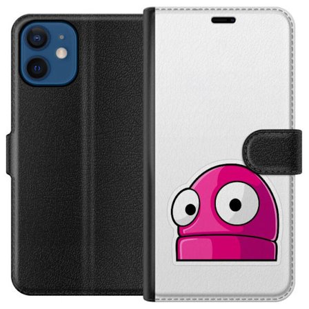 Kompatibel Tegnebogsetui til Apple Apple iPhone 12 mini Rosa tegneseriefigur med store øjne i legende og humoristisk stil