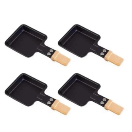 Tarttumattomat Raclette-pannut | Pakkaus 1-12 | Mini Neliö Raclette | Yhteensopiva Tefal Raclette -laitteen kanssa | Ergonomiset ja Helppo Puhdistaa