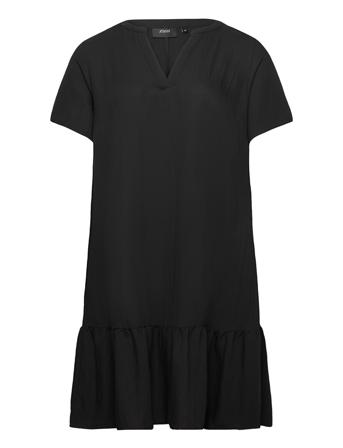 Vmacy, S/S, Knee Dress Dresses Shirt Dresses Svart Zizzi*Betinget Tilbud